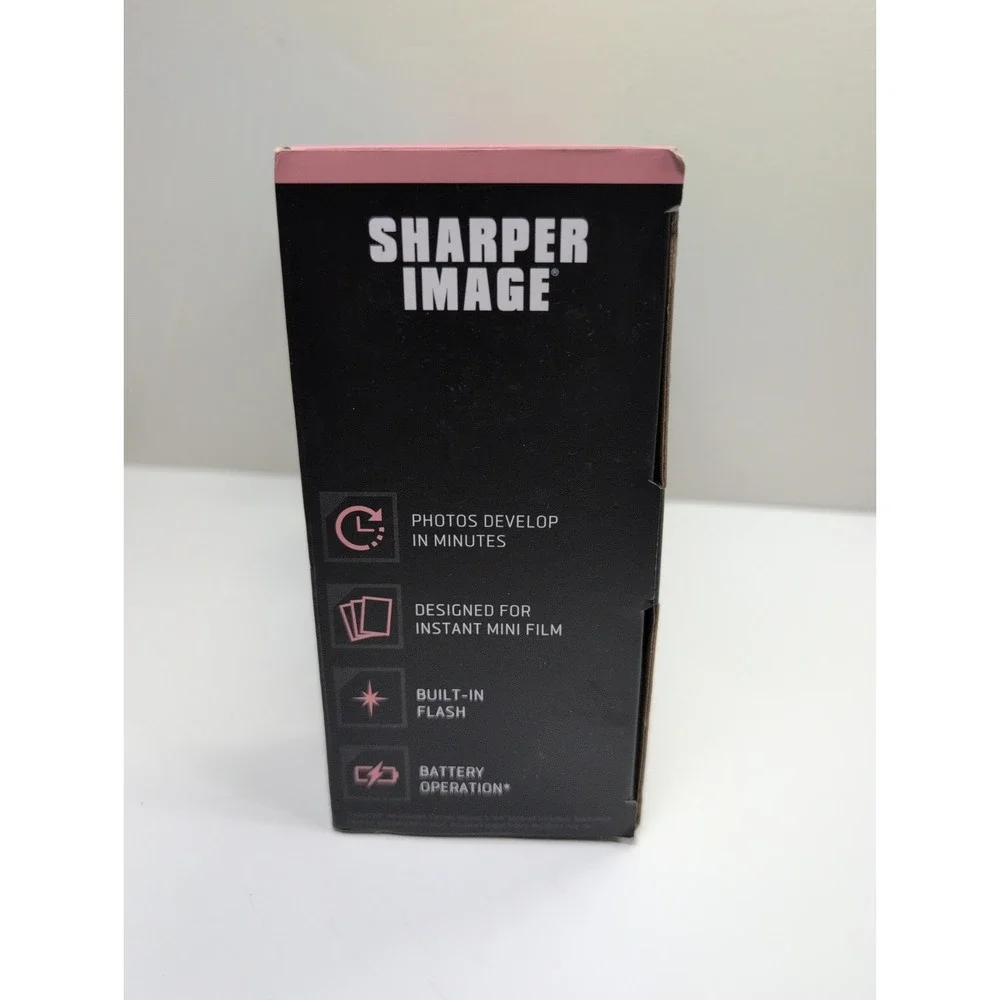 Sharper Image IC2018 Instant Camera - Black/White Compact 60mm Lens